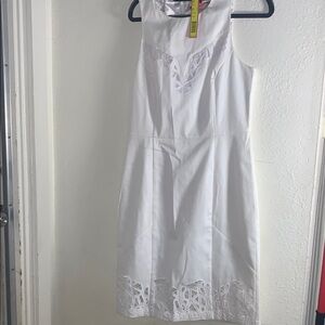 Catherine Malandrino White Sleeveless Dress